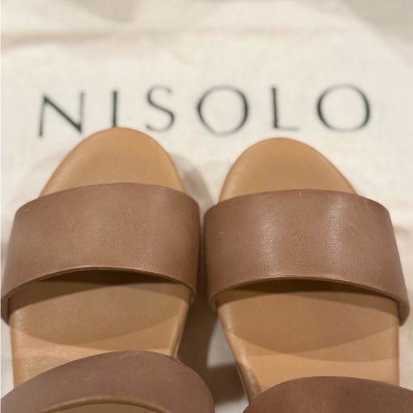 🆕 NISOLO Women's Tan Platform Sandals Almond Size 7.5 New in box! - Picture 6 of 7